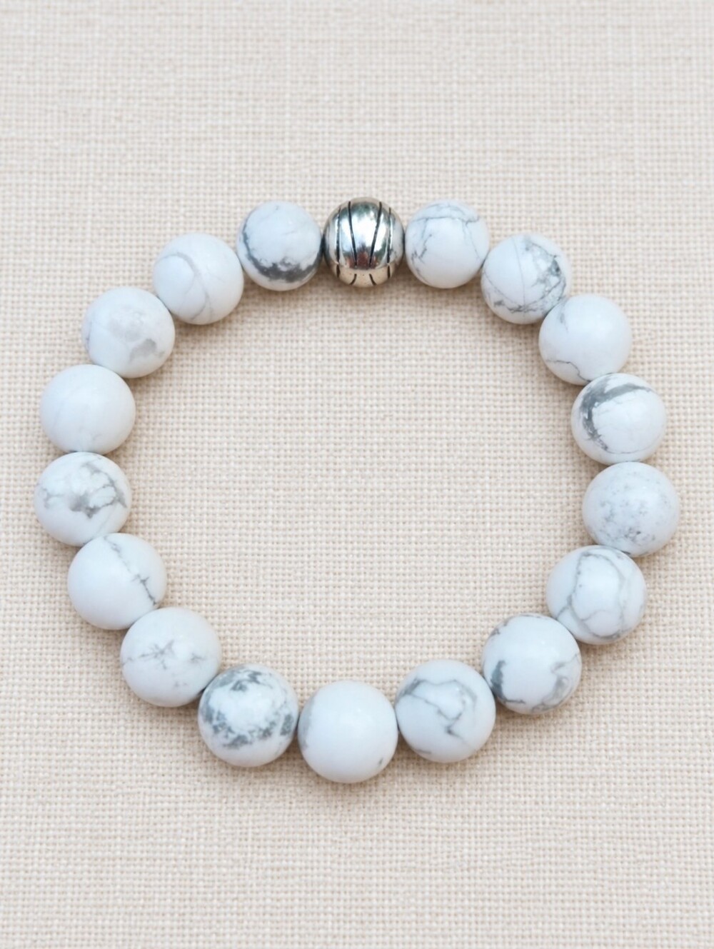 Howlite Beads Stretch Bracelet | Handmade